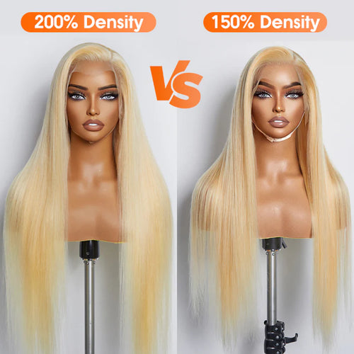 200% Density 13x4 Pre-Plucked Lace Frontal Wig Straight #613