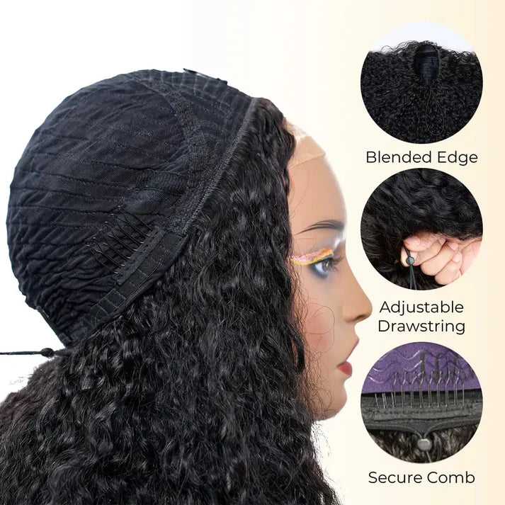 ✨ Wear and Go 180% Density Half Wig Burmese Curly  ✨
