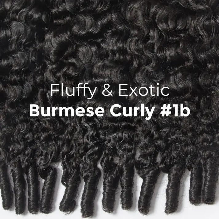 ✨ Wear and Go 180% Density Half Wig Burmese Curly  ✨