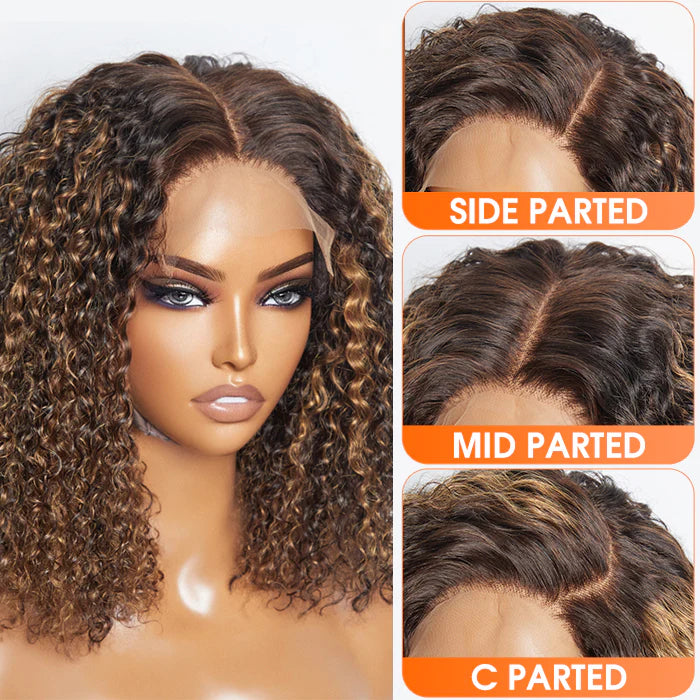 ✨ 150% Density 5x5 Closure Lace Wig Kinky Curly 14 inch ✨