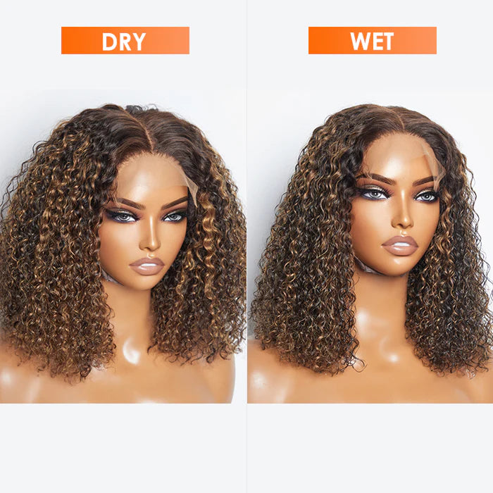 ✨ 150% Density 5x5 Closure Lace Wig Kinky Curly 14 inch ✨
